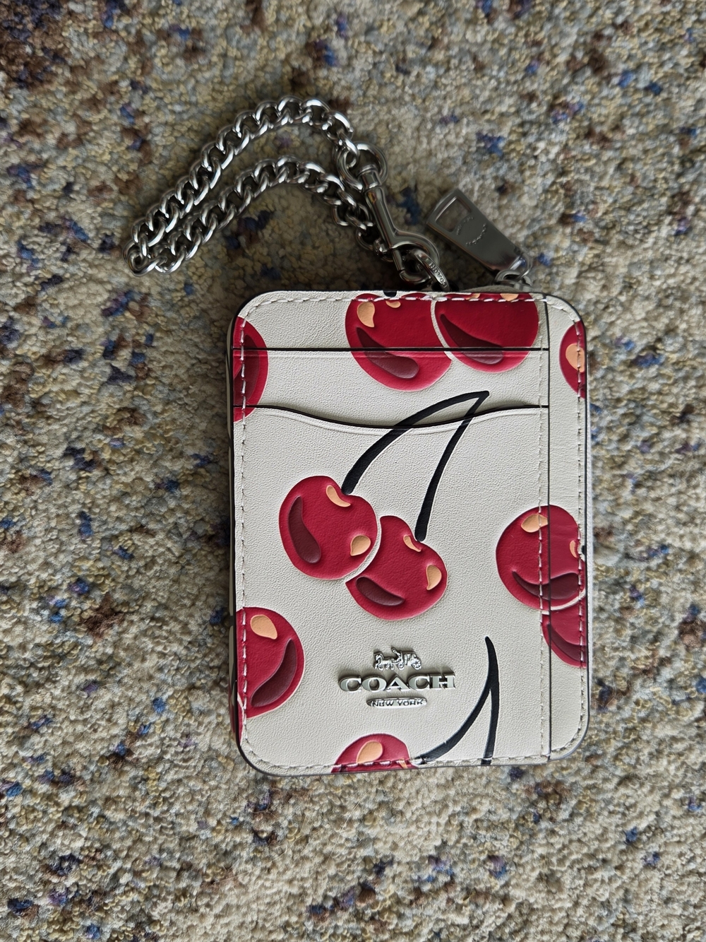 Coach Cherry Print Wallet Card Case